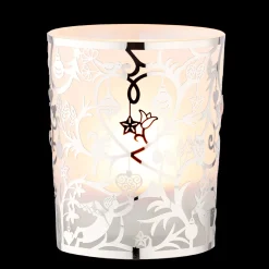 Teelichtglas "Waldweihnacht", silber Hot