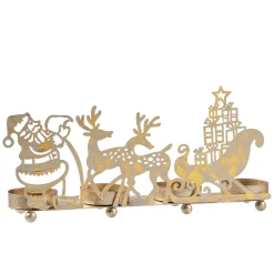 Teelichthalter "Rentierschlitten", gold Outlet