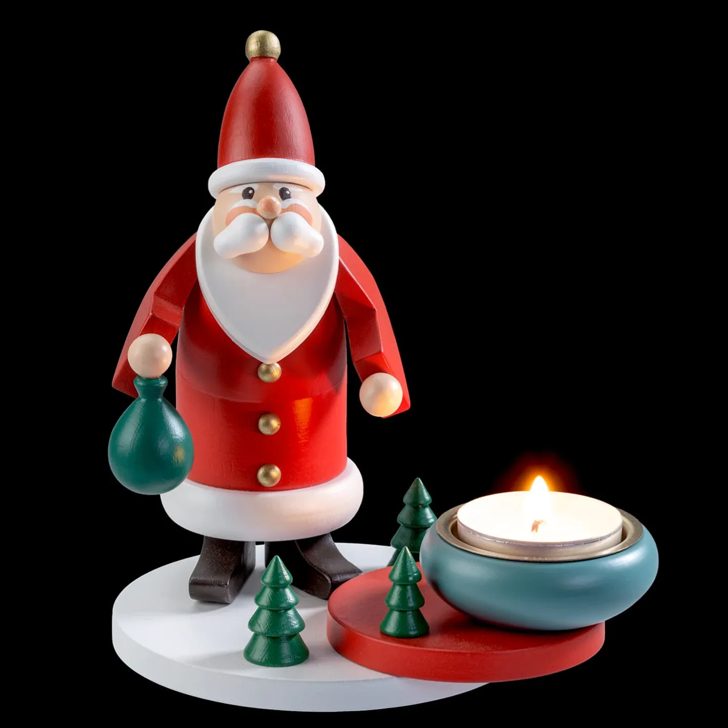 Käthes Original Teelichthalter "Weihnachtsmanns Waldweihnacht" Discount