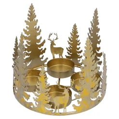 Teelichthalter "Winterspaziergang", gold Outlet