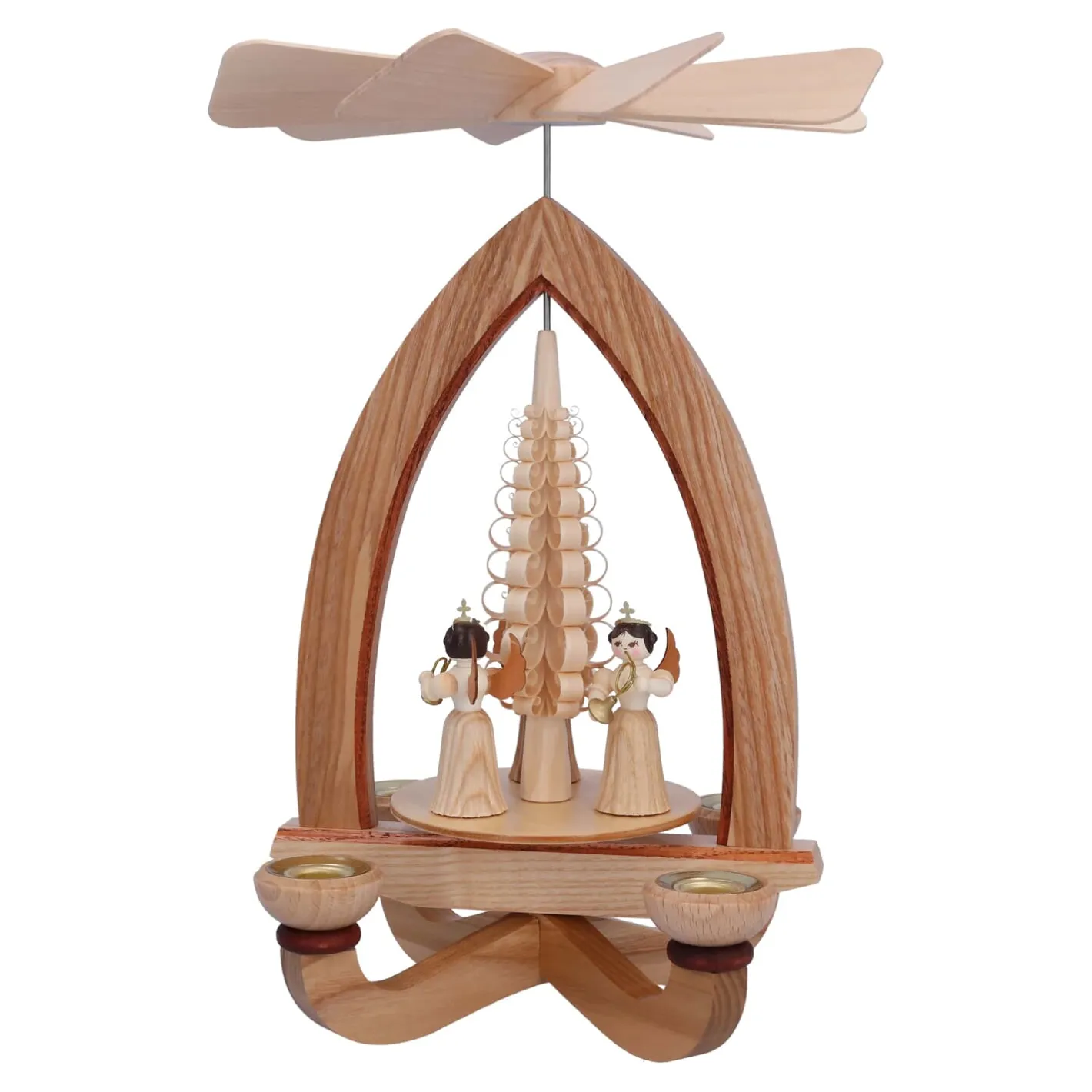 Teelichtpyramide "Engelsorchester" Hot
