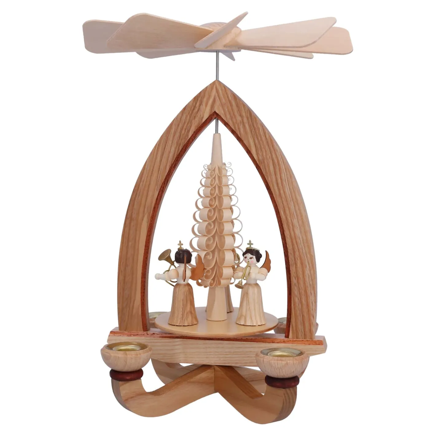 Teelichtpyramide "Engelsorchester" Hot