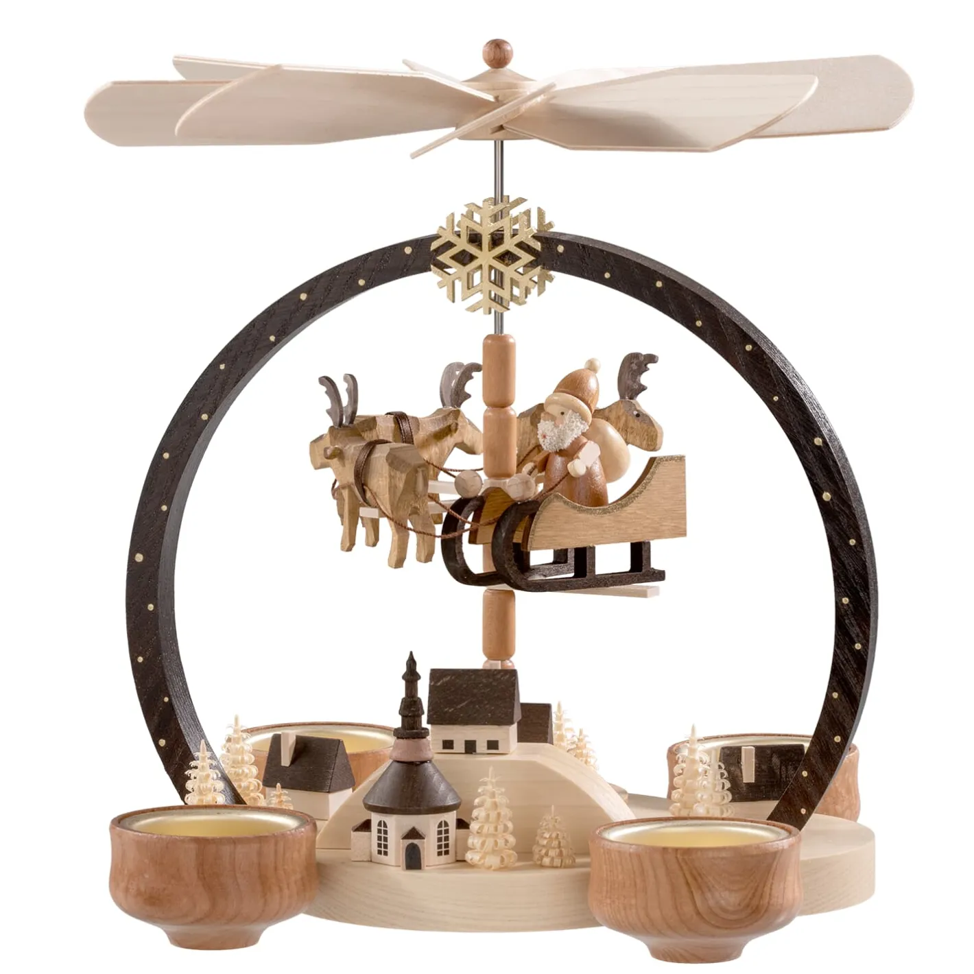 Teelicht-Pyramide Weihnachtszauber natur Clearance