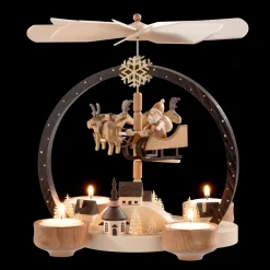 Teelicht-Pyramide Weihnachtszauber natur Clearance