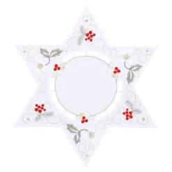 Sandner Tischdecke "Christrose weiß", 25 cm Hot