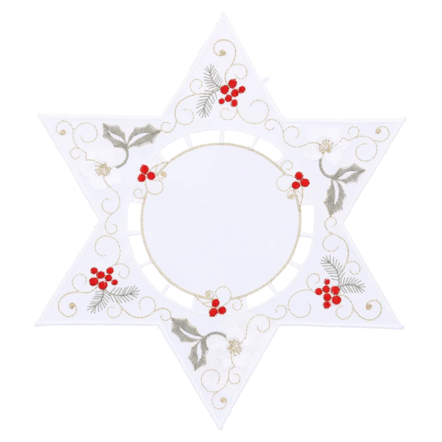 Sandner Tischdecke "Christrose weiß", 25 cm Hot