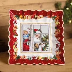 Villeroy & Boch Toy's Fantasy Schale eckig, "Weihnachtsmann im Fenster" Outlet