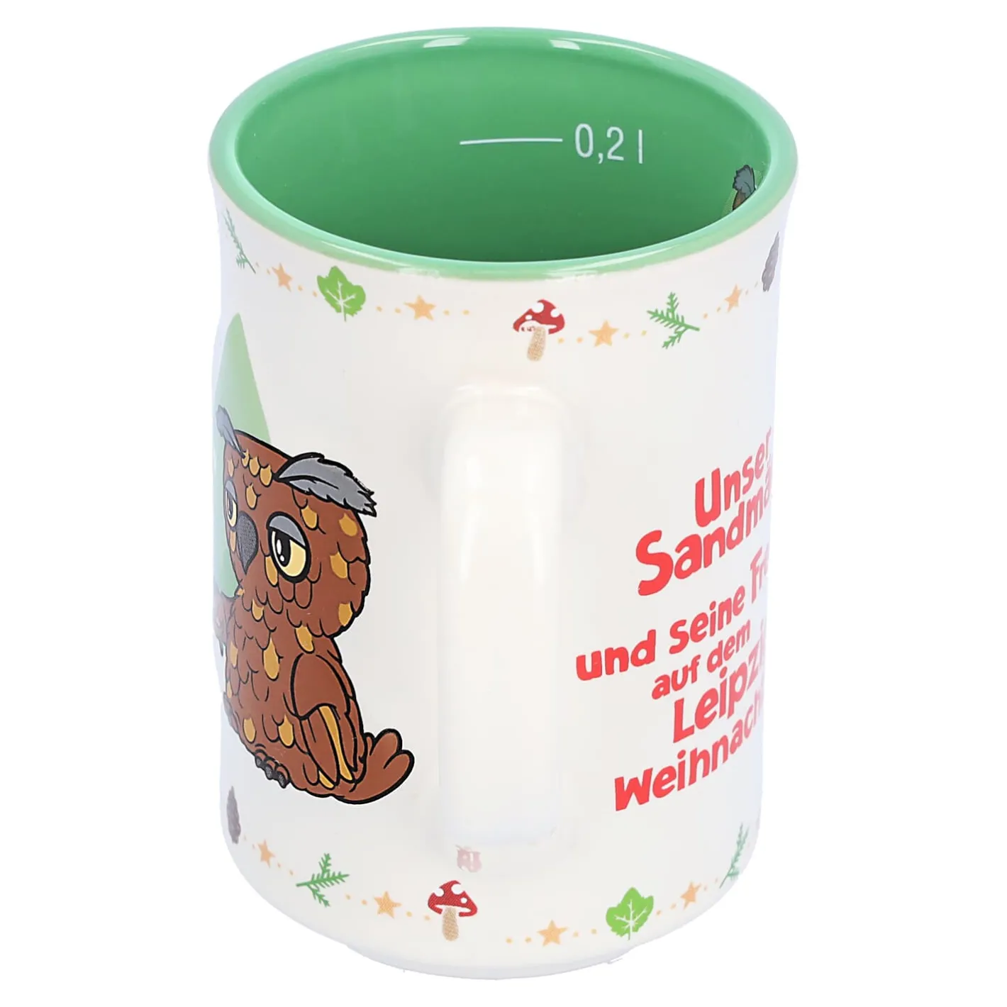 Unser Sandmännchen in Onkel Uhus Märchenwaldschule Weihnachtsmarkttasse Sale