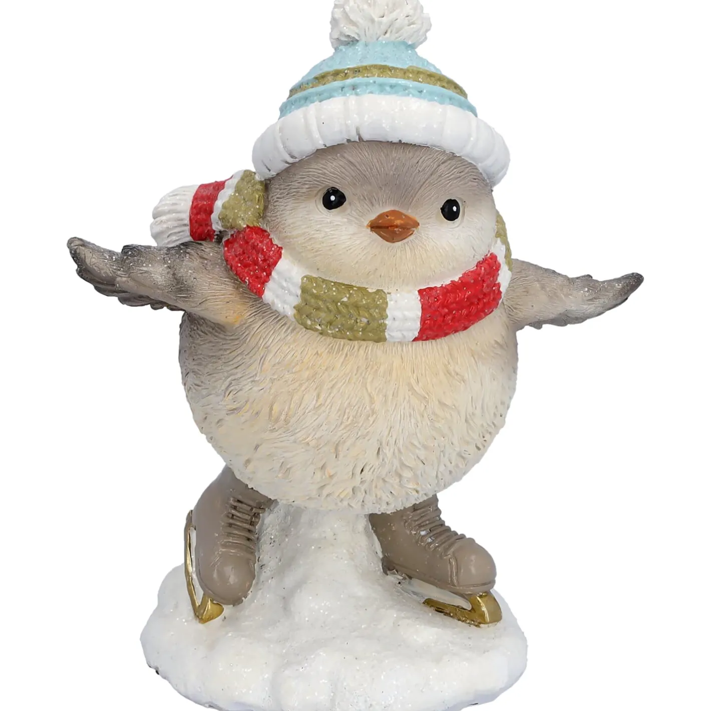 Vogel mit blauer Mütze, Standfigur Discount