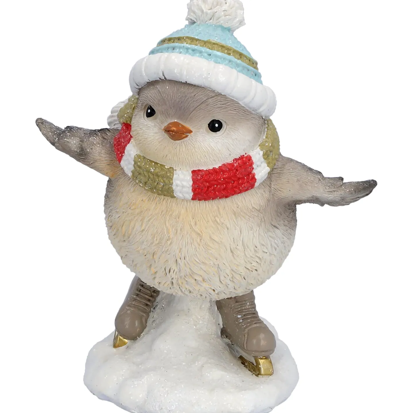 Vogel mit blauer Mütze, Standfigur Discount