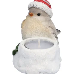 Vogel mit roter Mütze, Teelichthalter Outlet