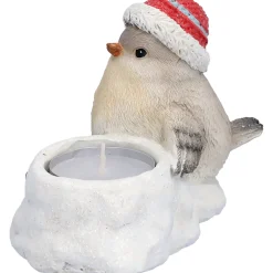 Vogel mit roter Mütze, Teelichthalter Outlet