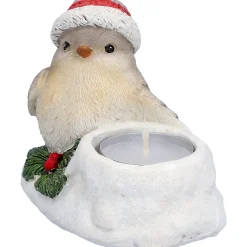 Vogel mit roter Mütze, Teelichthalter Outlet