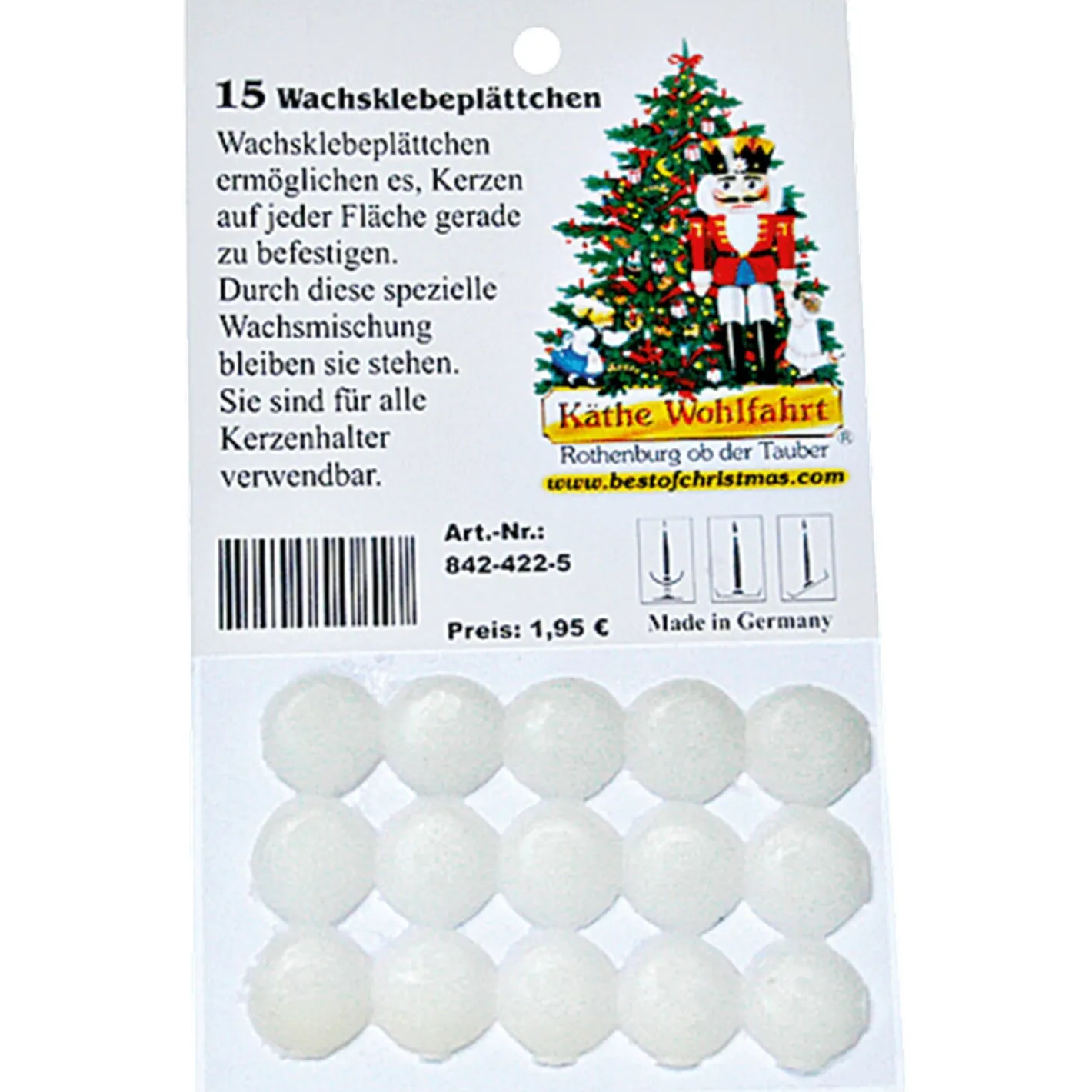 Wachsklebeplättchen Discount