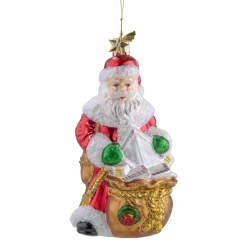 Poesie in Glas Weihnachtsmann als Postbote Discount