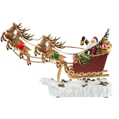 Weihnachtsmann im Rentierschlitten Sale