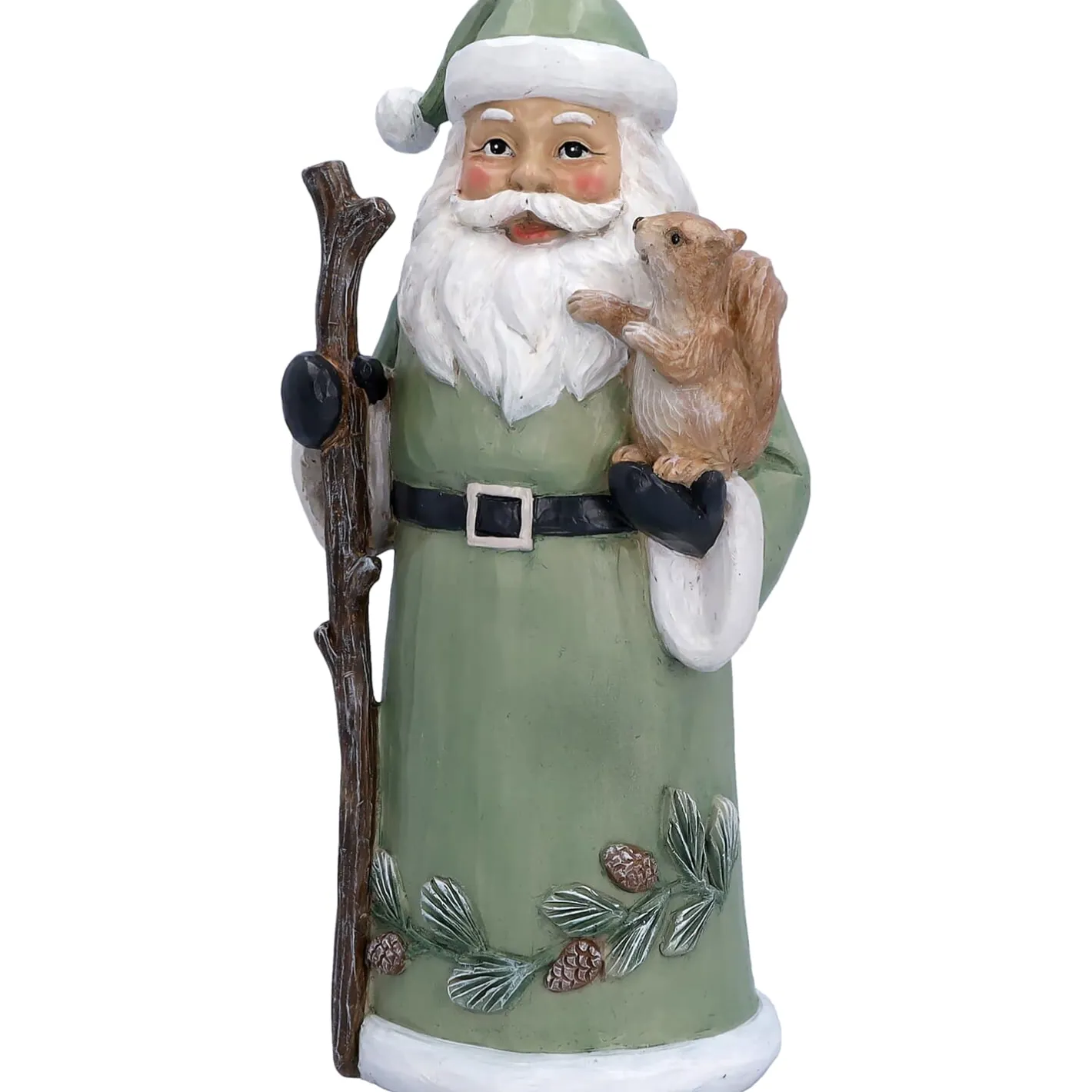 Weihnachtsmann mit Eichhörnchen, Standfigur New