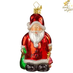 Poesie in Glas Weihnachtsmann mit Geschenken New
