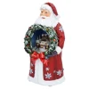 Weihnachtsmann mit Kranz, Spieldose Outlet