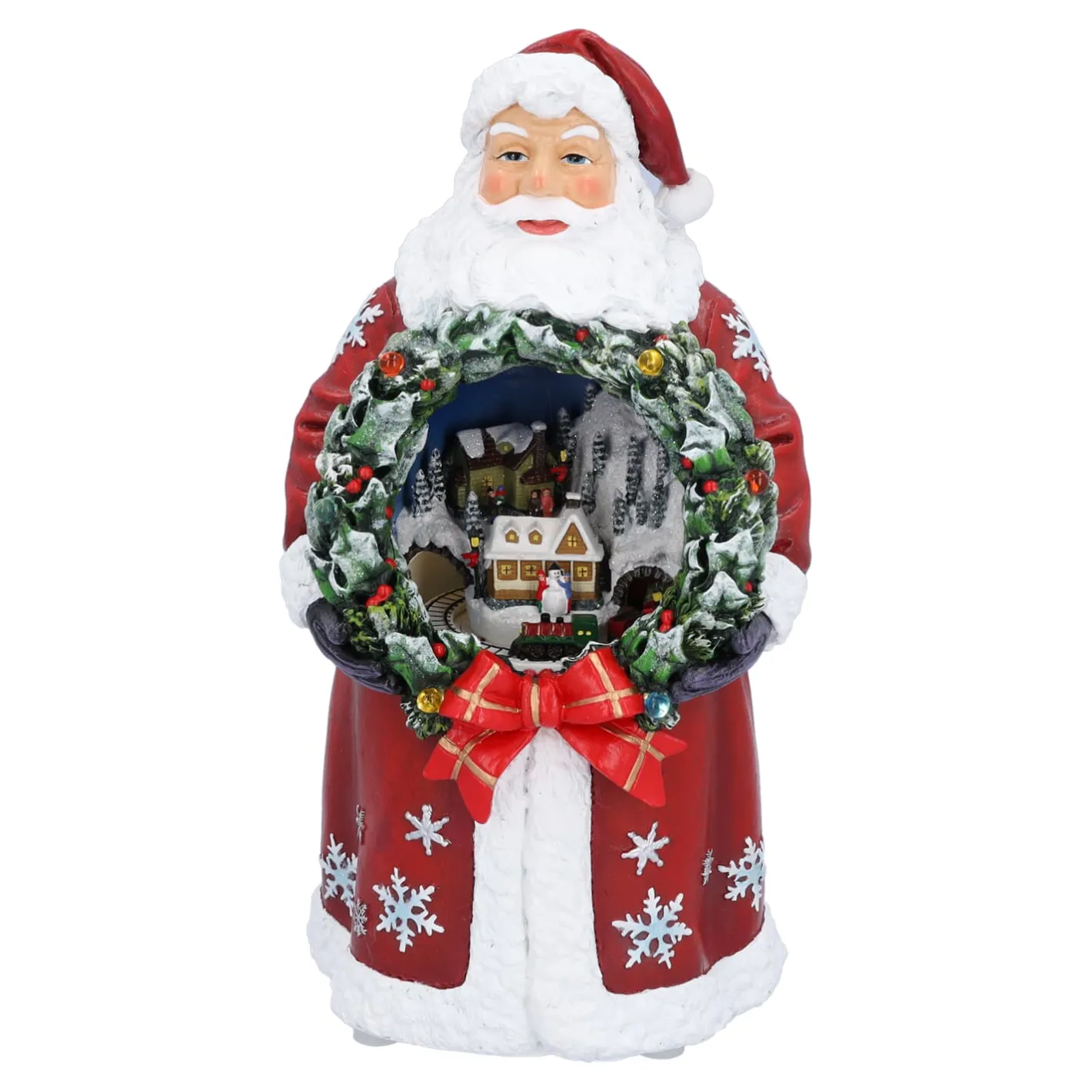 Weihnachtsmann mit Kranz, Spieldose Outlet