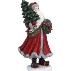 Weihnachtsmann mit Weihnachtsbaum, Standfigur New