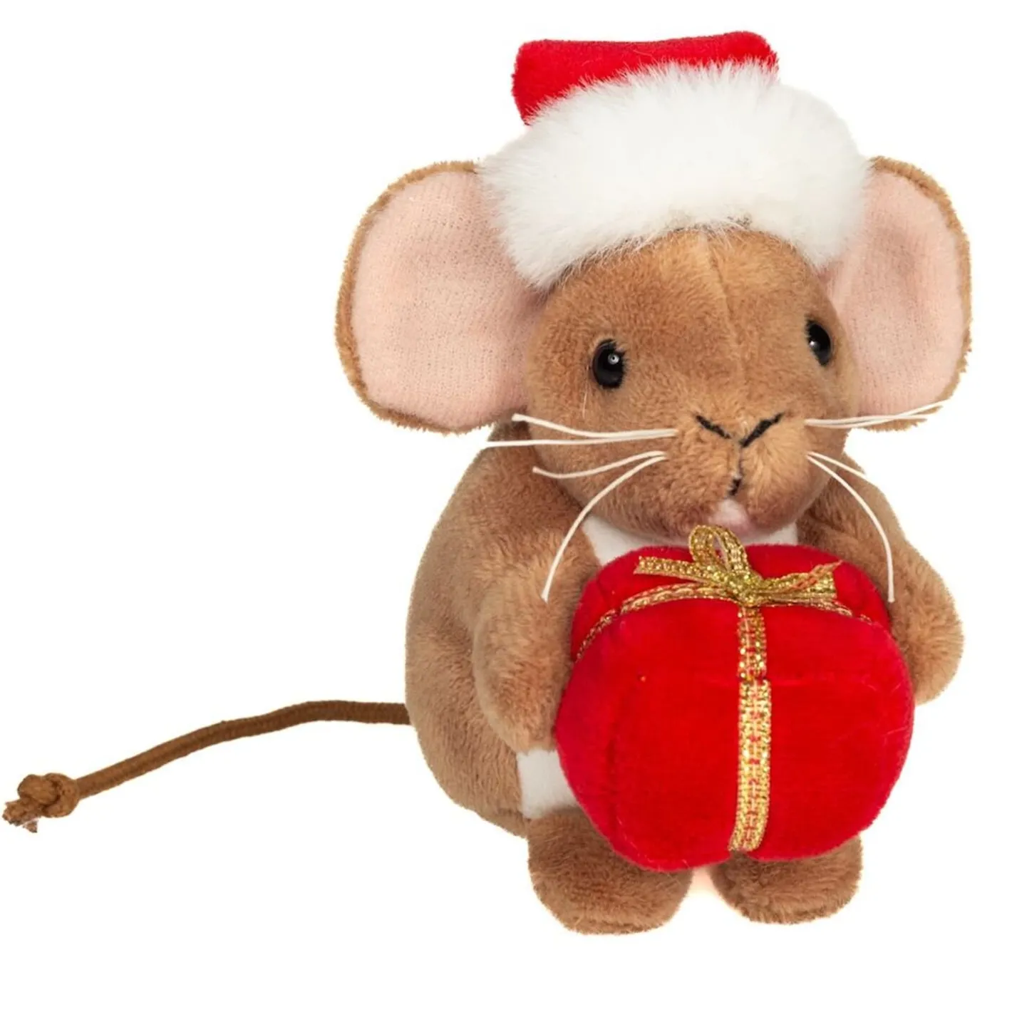 Hermann Teddy Weihnachtsmaus mit Geschenk, Plüschfigur Hot