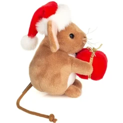 Hermann Teddy Weihnachtsmaus mit Geschenk, Plüschfigur Hot