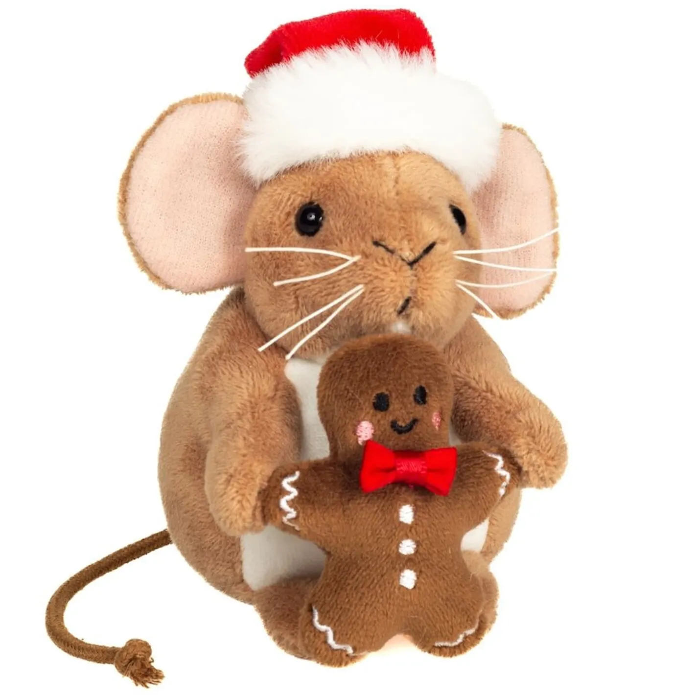 Hermann Teddy Weihnachtsmaus mit Lebkuchen, Plüschfigur Hot