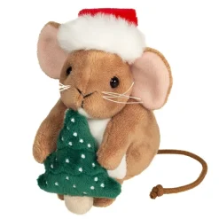 Hermann Teddy Weihnachtsmaus mit Tannenbaum, Plüschfigur Discount