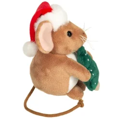 Hermann Teddy Weihnachtsmaus mit Tannenbaum, Plüschfigur Discount