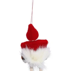 Käthes Original Weihnachtswichtel auf Schlitten, rot, Holz-Baumbehang Outlet