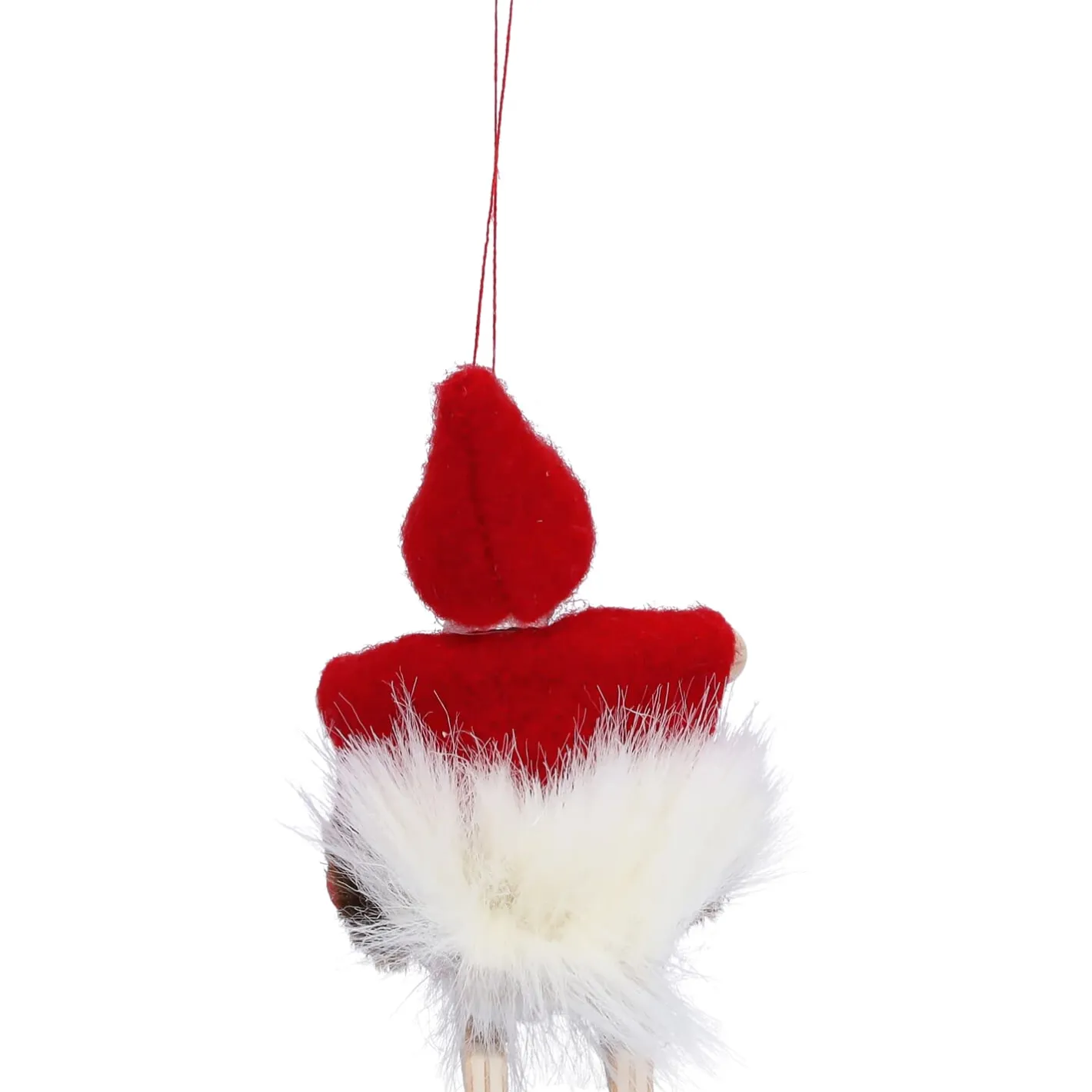 Käthes Original Weihnachtswichtel auf Schlitten, rot, Holz-Baumbehang Outlet