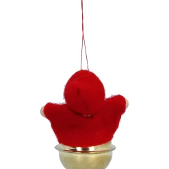 Käthes Original Weihnachtswichtel auf Schelle, rot, Holz-Baumbehang Discount