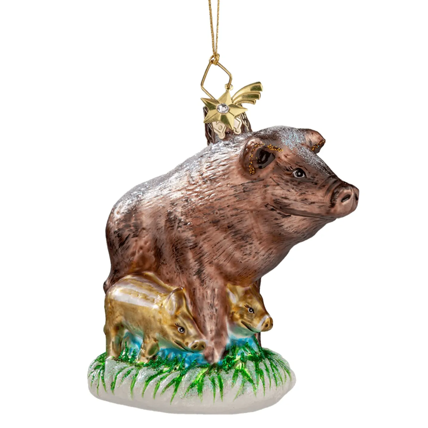Poesie in Glas Wildschweinfamilie