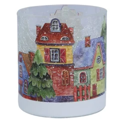 Windlicht "Häuserkulisse", 10 cm Discount