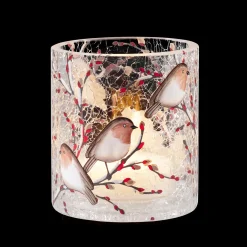 Windlicht "Rotkehlchenfamilie", 10 cm Sale