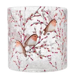 Windlicht "Rotkehlchenfamilie", 15 cm Outlet