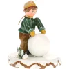 Hubrig Volkskunst Winterkinder Junge mit Schneekugel