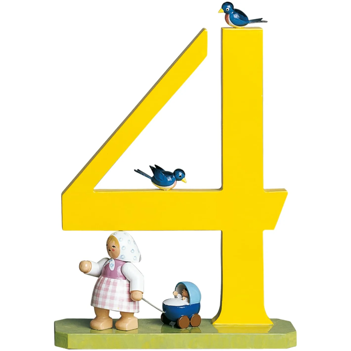 WENDT & KÜHN Zahl "4" Mädchen mit Puppenwagen Hot