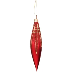 Zapfen rot mit Glitterdach